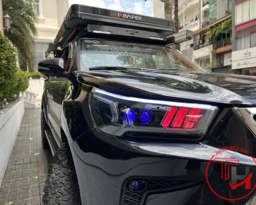 Độ đèn led trước sau Toyota Hilux 2016
